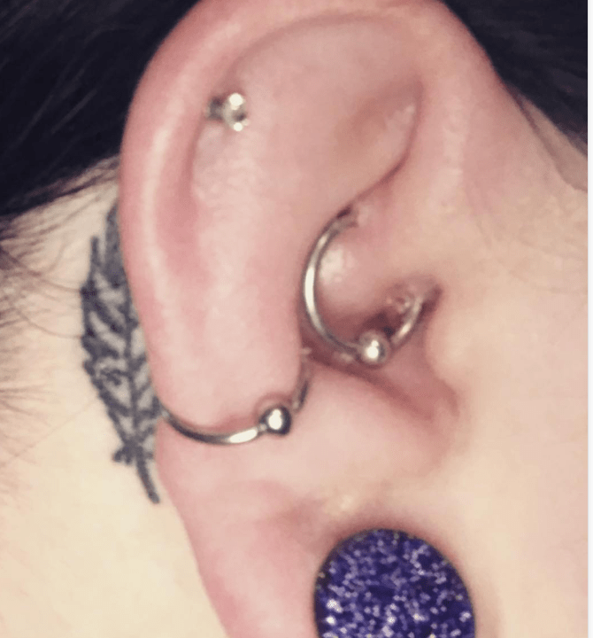 What ear piercings are most likely to become infected?