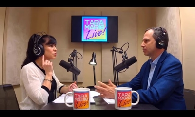 people speaking on a podcast